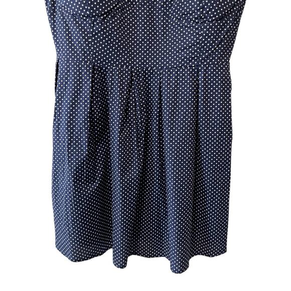 Haute Fox Polka Dot Spaghetti Strap Mini Dress Navy White Size 3X - Picture 3 of 9